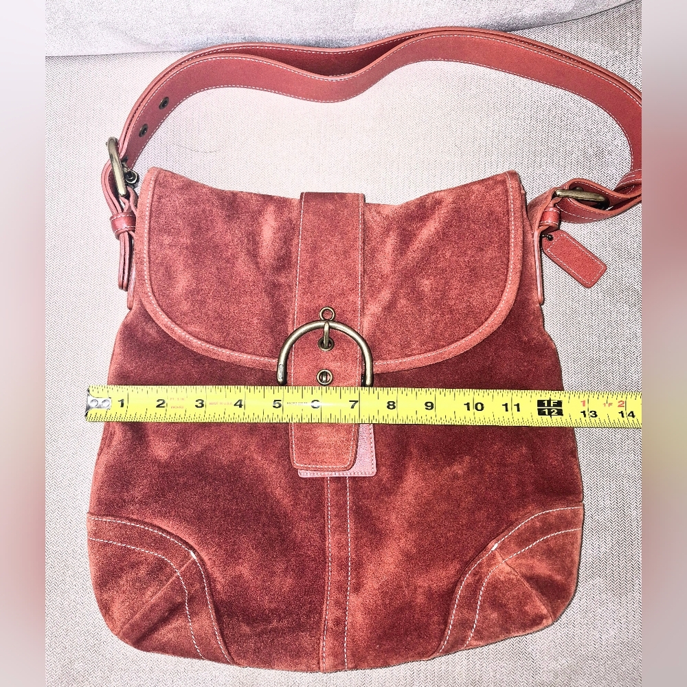 Coach Soft Suede Duffle in Rust - Picture 6 of 11
